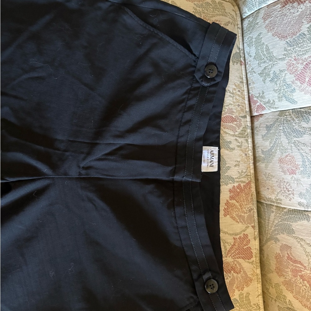 Armani Collezioni Elegant Black Pants